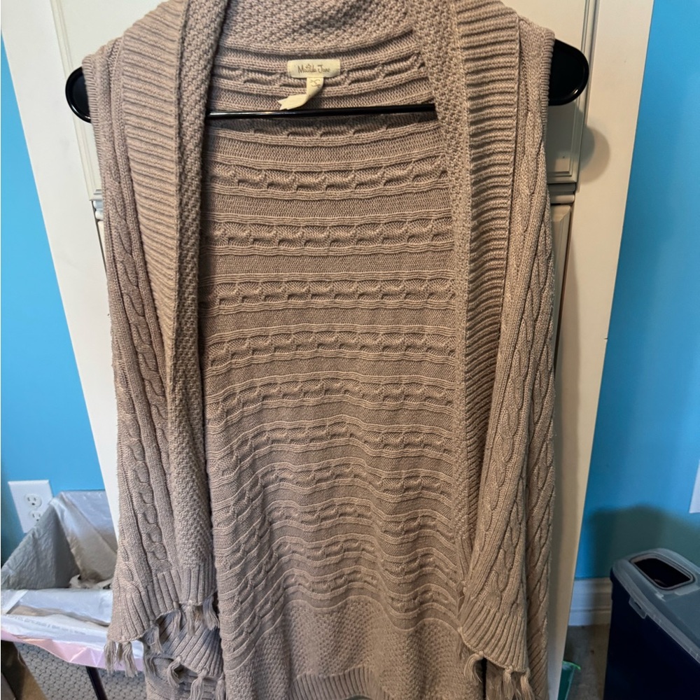 Cable Knit Tan Sweater by Matilda Jane